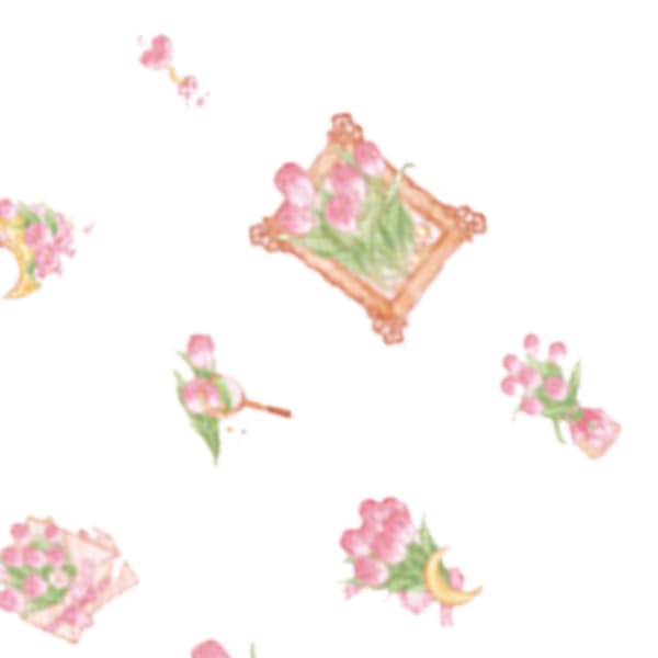 40 stk. Rosa Blomsterbukett Romantiske Blomsterklistremerker