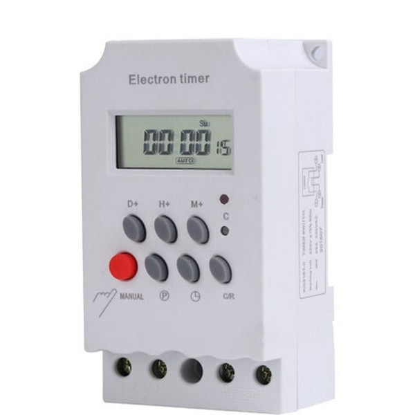 KG316T-II Intelligent Elektronisk Timer Switch Mikrodator Tidskontroll Switch 220VAC 30A Högström