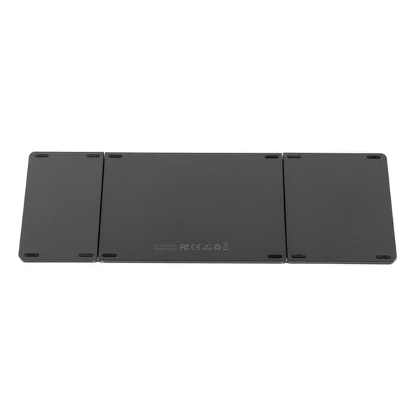 Bluetooth Tastatur Triple Fold Trådløs Multi Enhed til Laptop Tablet Telefon Grå Sort
