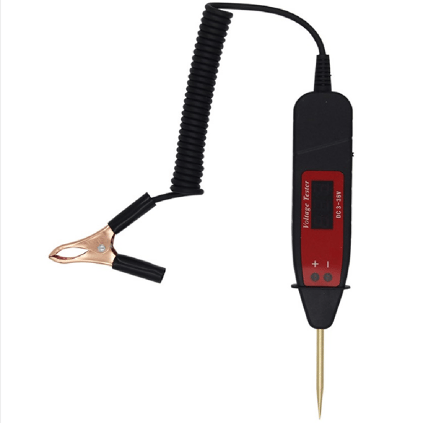 DC 5V - 36V auton LCD digitaalinen jännitetesterikynä LED-valolla