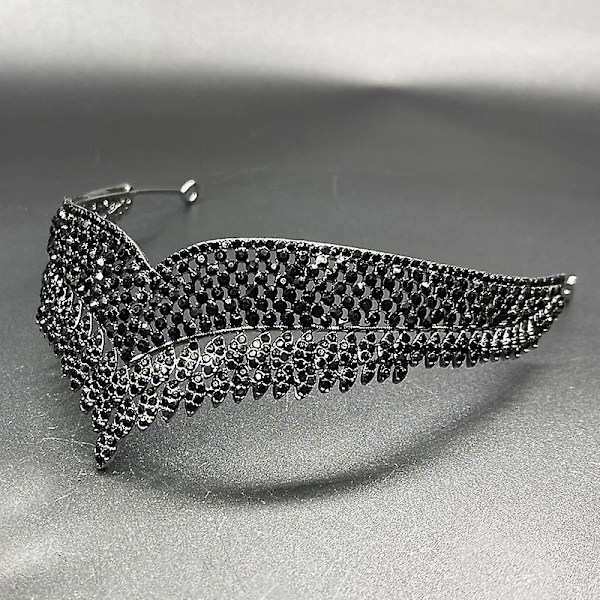 Krone Ornament Brude Bryllup Tilbehør Simpel Legering Sort Håndlavet Brudekjole Smykker