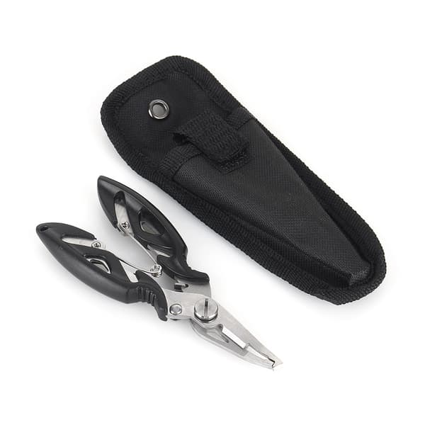 Fisketang Split Ring Saks Wire Cutter Krokfjerner Tackle Bag Svart