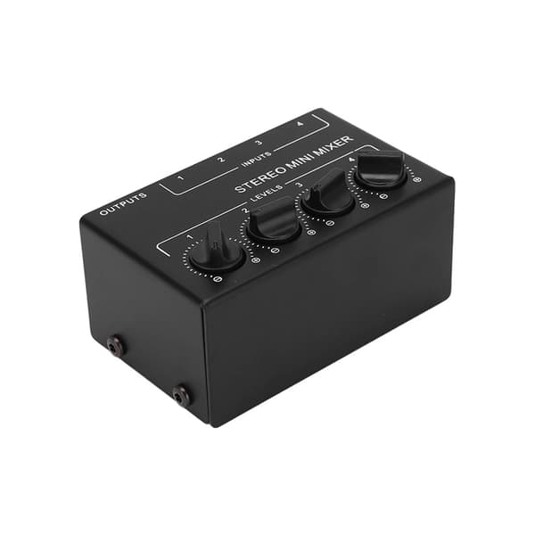 Passiv 4-kanals stereo lydmixer mini RCA linjemixer til computer telefon tablet