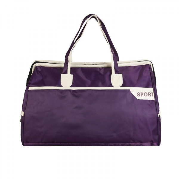 Matkalaukku Suurikapasiteettinen matkalaukku, jossa on urheilullinen käsilaukku Viikonloppuyölaukku, joka sopii matkalle Urheilu Fitness Violetti
