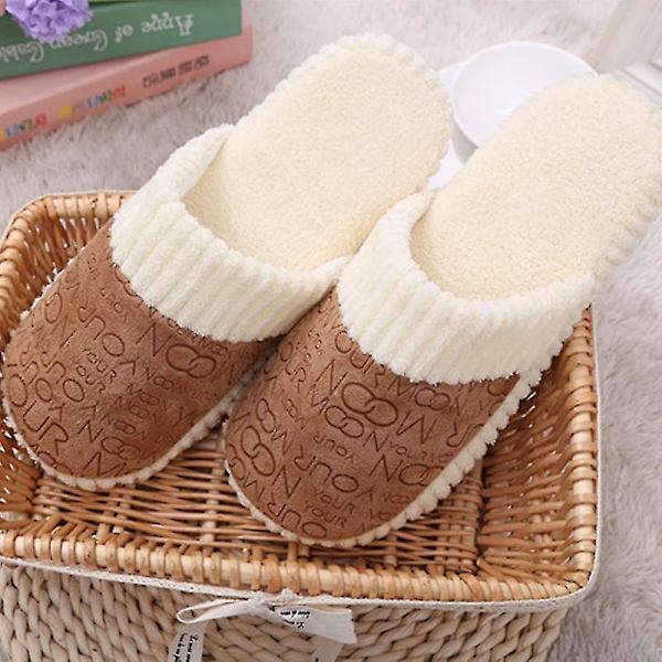 Dame Memory Foam Vinter Hjemmesko Coffee 44-45