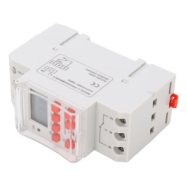 Digital Timer Switch 1 Sekund Timing 168 Timer 20 Til Fra LCD Display Programmerbar AC 220 240V