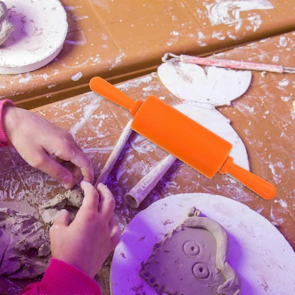 Farverig Plasticine Kagerulle Værktøj til Børn 4 Stk DIY Håndværkssæt
