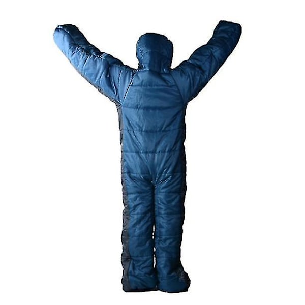 Bärbar sovsäck, ultralätt vindtät sovsäck XL Blue