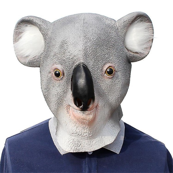 Zk Halloween Latex Festmaske Koala-formet hovedbeklædning