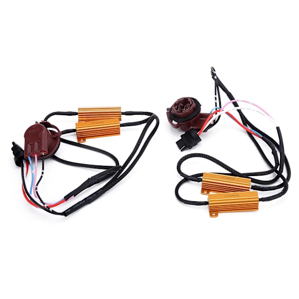 2 stk 3157A LED-dekoder 50W Lastmotstand Flash Feilfri Avlyser Bil Frontlykt Tåkelys
