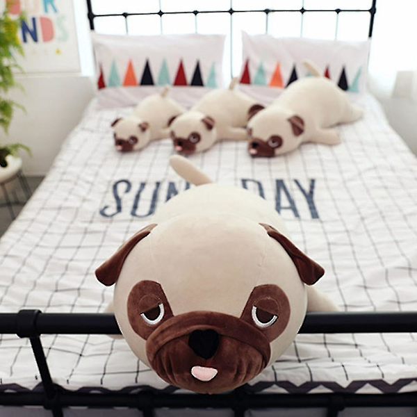 30 tums mopsar plysch gosedjur Hund Barn kramar kudde Sovkomfortkudde Mjuk plyschleksak 24inch