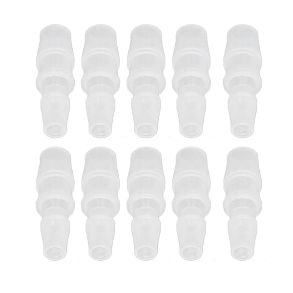 10 stk. PP Slange Studs Reducer Fitting Akvarium Luftpumpe Adapter Silikone Slangeforbindelse 7,9 mm til 11,1 mm