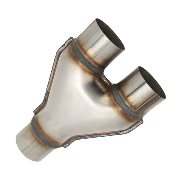 Universal vannrøradapter rustfritt stål 1 inngang 2 utganger Y-form 76 mm indre diameter