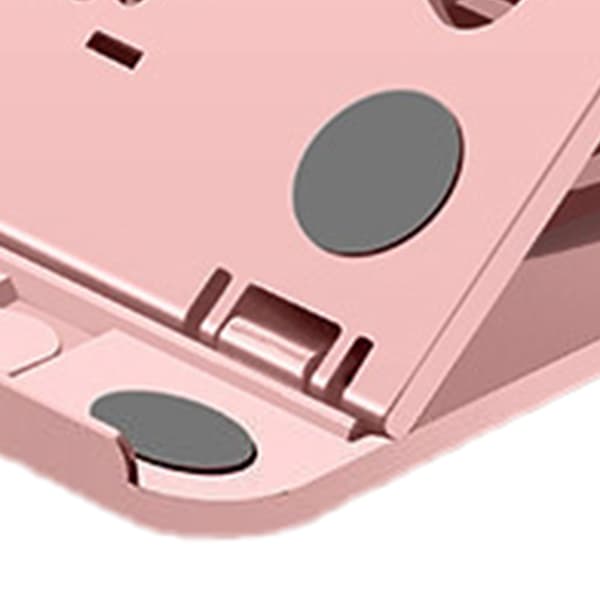 Vikbart 8 växlar justerbart bärbart laptopkylstativ silikon PP ABS hemkontor rosa