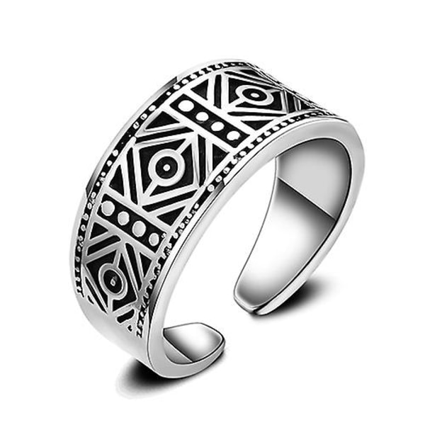 Kvinner Vintage Rhombus Åpen Ring Party Smykker Finger Knuckle Ring