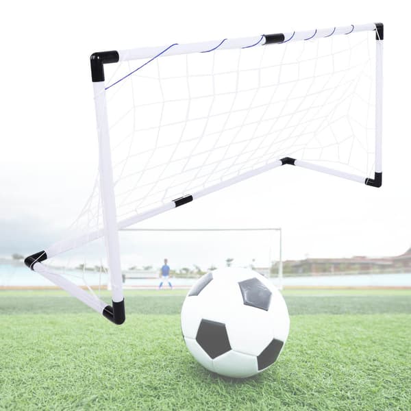 Foldbart fodboldmål til børn med bolde og pumpe - Udendørs træningslegetøj