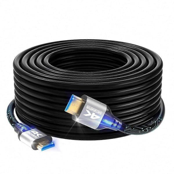 4K HDMI-kabel 15M, höghastighets HDMI 2.0-sladd, stöder 4K@60Hz, HDR, Ethernet