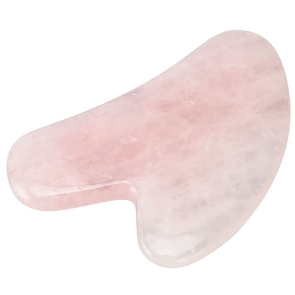 Pinkt hjerteformet krystal Gua Sha-plade til ansigt, hals og blodcirkulation
