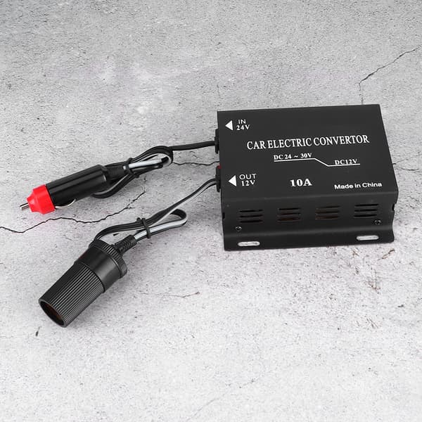 10A 24V til 12V Nedtrappingsomformer Bilstrømforsyning Transformator for bobiler Lastebiler Yachter