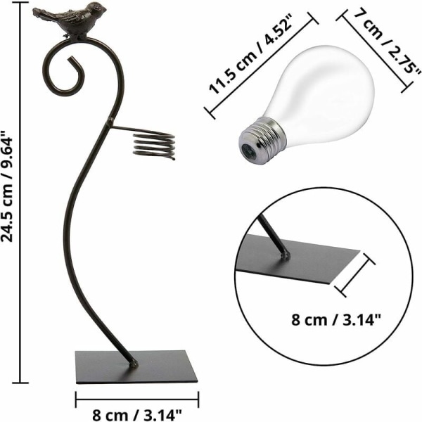 Hydroponic Planter Ornament Iron Desktop Vas (svart [26*12*8cm]) för hem- och trädgårdsdekoration