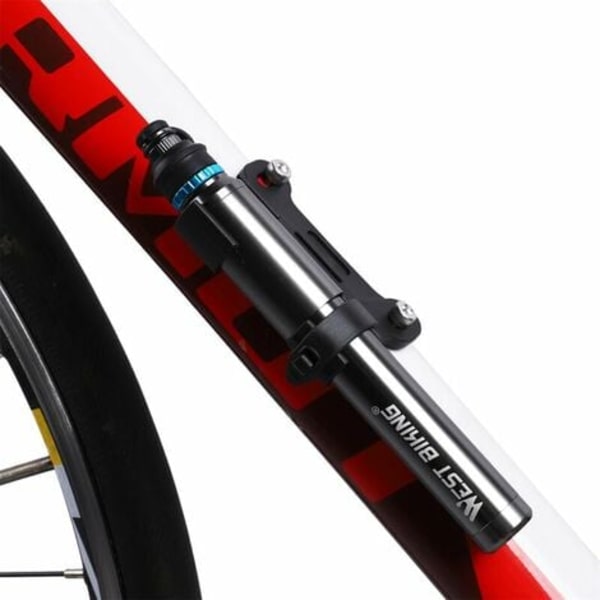 150 Psi pyöräpumppu, Presta- ja Schrader-venttiili, sisäputken täyttölaite monitoimipalloneulalla, harmaa