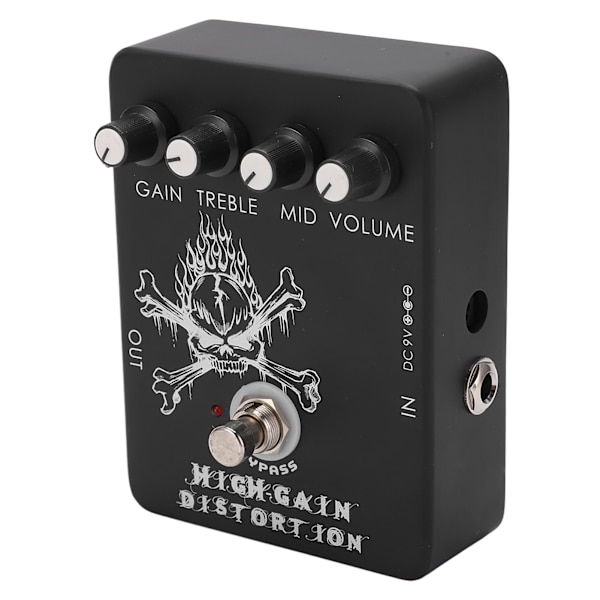 High Gain Distortion Elgitarr Metall Monoblock Effektpedal LED-Blixt 11mA