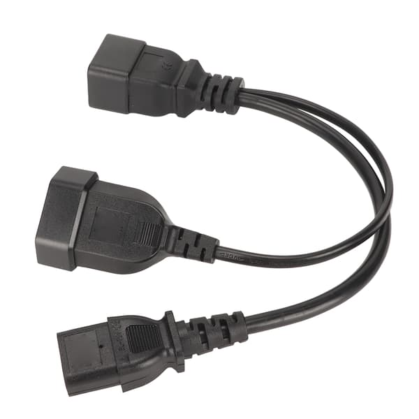 IEC320 C13 EU-plugg til IEC320 C20 Y-splitter strømledning 32 cm