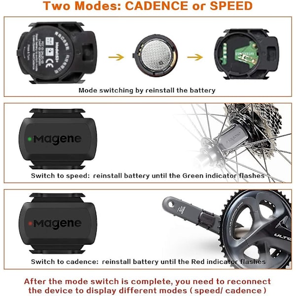S3+ cykelhastigheds- og kadencesensor, Ant+ hastighedssensor og Buletooth 4.0 trådløs cykelrpm