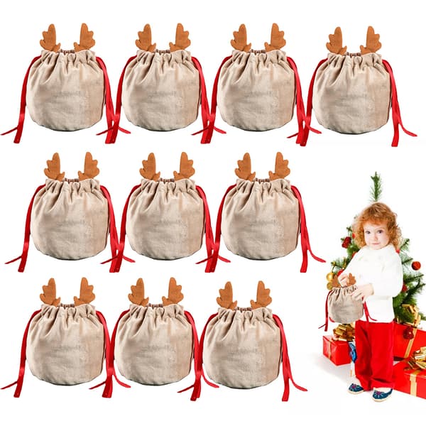 Jul Älg Dragsko Presentpåse Dekorationer Förpackning