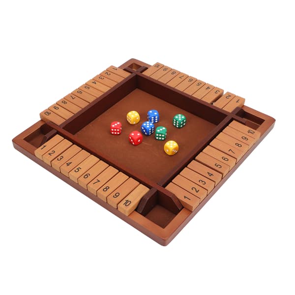 Træ Shut the Box spil til 4 spillere