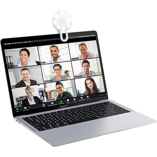 Selfie Ring Light Bärbar Ring Light USB Uppladdningsbar 3 nivåer Ljusstyrka Fotografi Fotogen