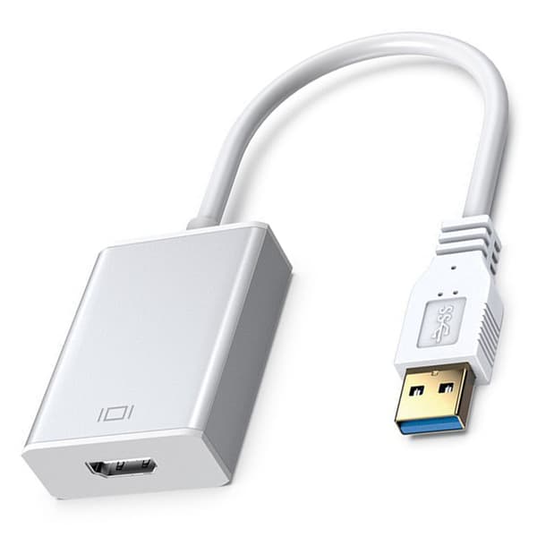 USB 3.0 - HDMI-sovitin 5 Gbps 1080p HD PC-näyttösovitin hopea