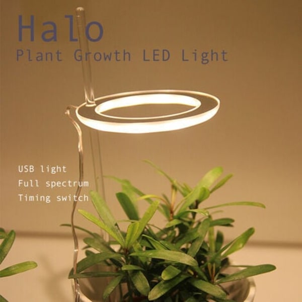 LED-kasvatusvalo sisäkasveille, täysi spektri, säädettävä korkeus, lämmin valkoinen