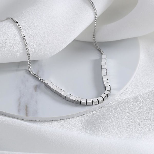 Halskjede liten blokk Choker motesmykker B1739 25