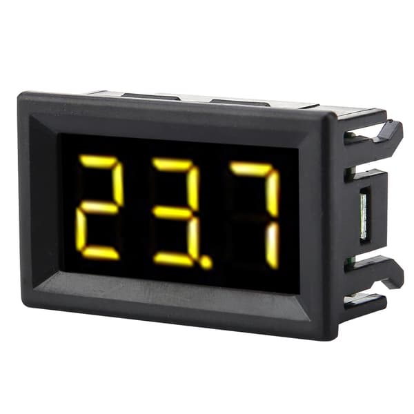 LED digital voltmeter 0,56\" DC 2,5-30V spændingsmåler (gul)