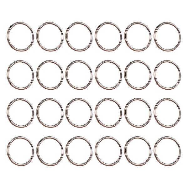 24 stk Nøgleringe Flade Nøgleringe Metal Nøglering Ringe Diy Keys Attachment