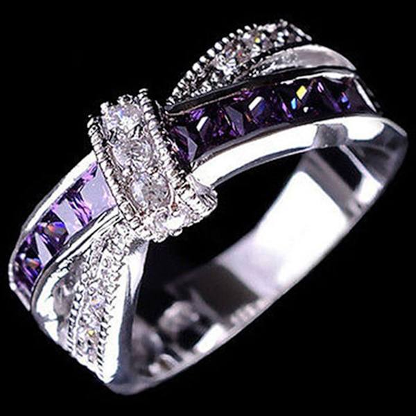 Ring Rhinestone Innlagt Dekorativ Legering Cross Design Finger Band For Party 10