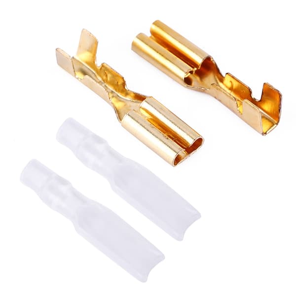 100 par 2,8 mm guldmessing crimp terminalstik bilsæt