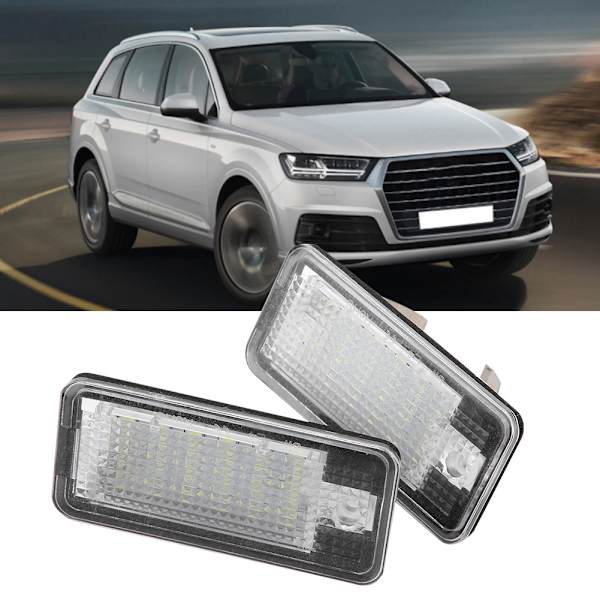 2 STK 3W 12V LED Nummerpladelygte til Audi A3
