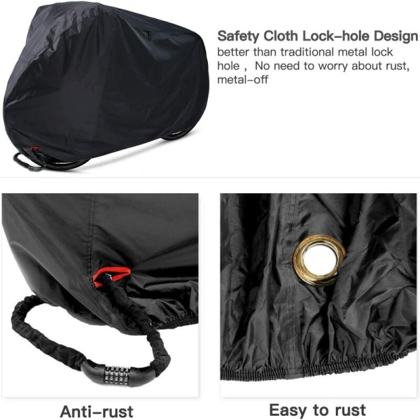 Cykelcover, cykelbeskyttelsescover, vandtæt UV-beskyttelse lavet af 210D oxford stof, velegnet til mountainbike, r