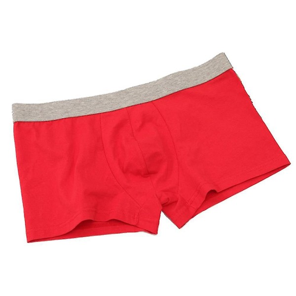 Herre åndbare Trunks Boxer Briefs Shorts Undertøj Red M