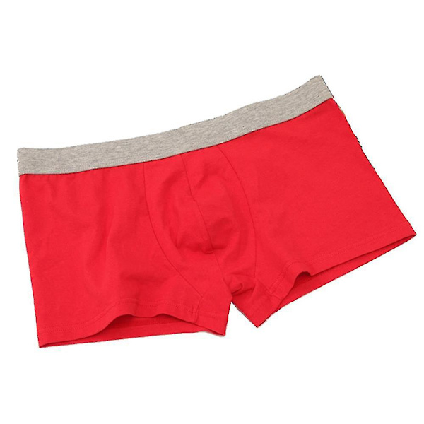 Miesten hengittävät arkut Boxer Shortsit Alusvaatteet Red M