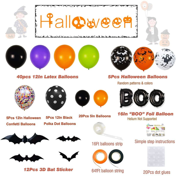 Halloween Balloon Garland Kit Halloween Party Favors