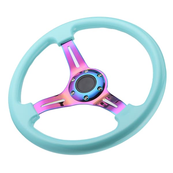 6 Bolt Racing Ratt 350mm Universal Deep Dish Lyseblå