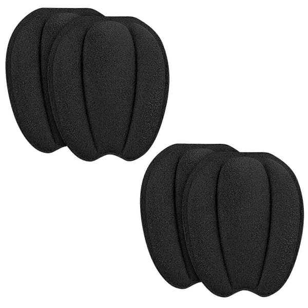 [qg]Sko hælpuder Bløde åndbare sko hælpuder til sko, der er for store, sorte Black 2 Pairs