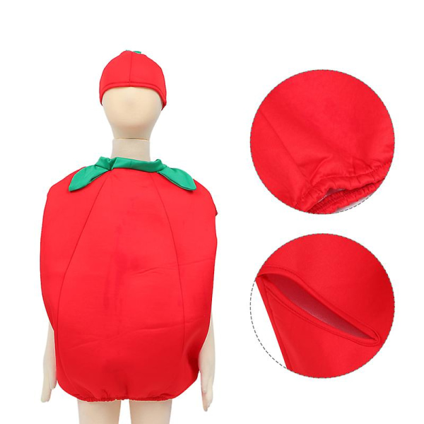 1 set Tomato Performance Kostymer Kläder och hatt (130-140cm)