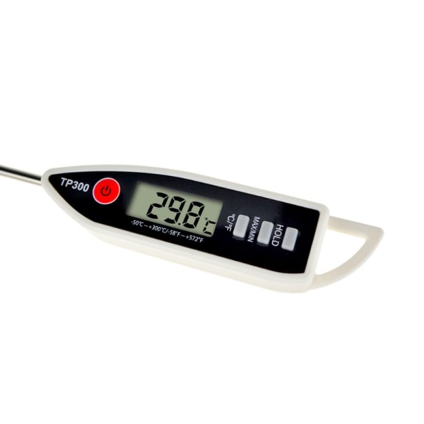 Elektroninen elintarvikkeiden lämpötila-anturi, lihalämpömittari, valkoinen + musta pintatarra