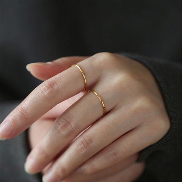 Kvinner Ring Levende Farge Rust-proof Titanium Stål Kvinner Bryllupsseremoni Glitrende Ring For Kvinne US 7 B