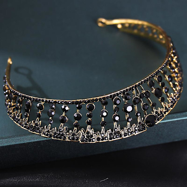 Brudkrona Huvudbonader Bröllop Födelsedag Krona Huvudbonad Strass Retro Lyx Håraccessoarer För HG853