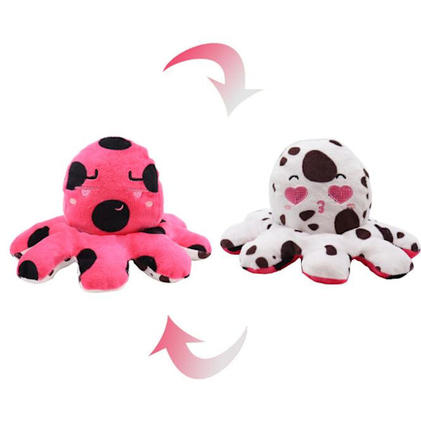 Printed Flip Octopus Söt dubbelsidig Expression Octopus Doll